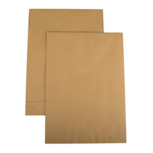 250 Faltenversandtaschen DIN B4 250 x 353 x 38 mm braun Selbstklebeverschluss ohne Fenster Umschläge Kuvert von BB-Verpackungen