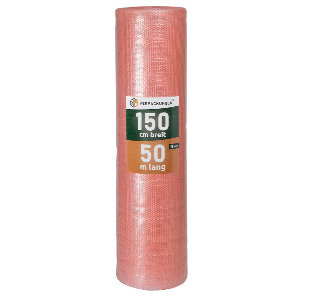 BB-Verpackungen Schutzfolie Luftpolsterfolie Antistatisch, (1-St), 3-lagig, 1,5 x 50 m, 75 my von BB-Verpackungen