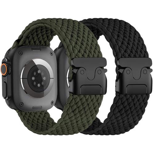 Geflochtenes Armbänder Kompatibel mit Apple Watch Armband Ultra 2/Ultra 49mm 46mm 45mm 44mm Herren Damen, Schließe im Fallschirm-Stil Nylongewebe Sport Loop Armband für iWatch Serie 10 SE 9 8 7 6 5 4 Geflochtenes Armbänder Kompatibel mit Apple Watch Armband Ultra 2/Ultra 49mm 46mm 45mm 44mm Herren Damen, Schließe im Fallschirm-Stil Nylongewebe Sport Loop Armband für iWatch Serie 10 SE 9 8 7 6 5 4 von BBAMEN