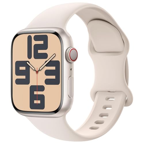 Sport Armband Kompatibel mit Apple Watch Armband 49mm 46mm 45mm 44mm 42mm 41mm 40mm 38mm Damen Herren, Weiches Silikon Atmungsaktiv Armbänder für iWatch Ultra 2/Ultra SE Serie 10 9 8 7 6 5 4 3 2 1 Sport Armband Kompatibel mit Apple Watch Armband 49mm 46mm 45mm 44mm 42mm 41mm 40mm 38mm Damen Herren, Weiches Silikon Atmungsaktiv Armbänder für iWatch Ultra 2/Ultra SE Serie 10 9 8 7 6 5 4 3 2 1 von BBAMEN