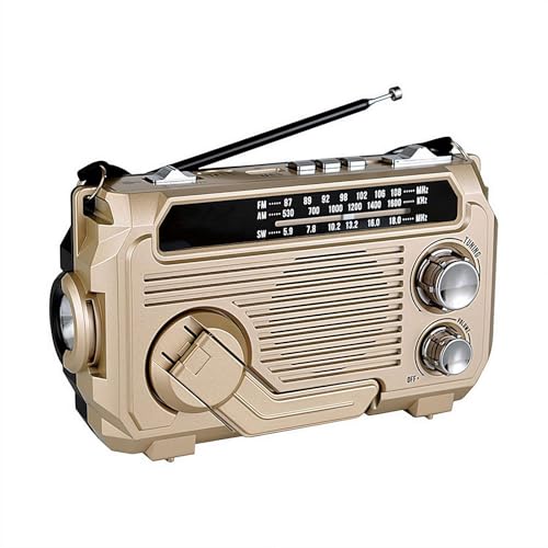 FM AM SW Radio, Solar-Ladegerät, Notfall-Radio, Empfänger, mit AM, FM-SW, tragbares solarbetriebenes Radio, Handkurbel, Bluetooth 5.2, unterstützt TF USB, für Notfälle im Innen- und Außenbereich FM AM SW Radio, Solar-Ladegerät, Notfall-Radio, Empfänger, mit AM, FM-SW, tragbares solarbetriebenes Radio, Handkurbel, Bluetooth 5.2, unterstützt TF USB, für Notfälle im Innen- und Außenbereich von BBASILIYSD