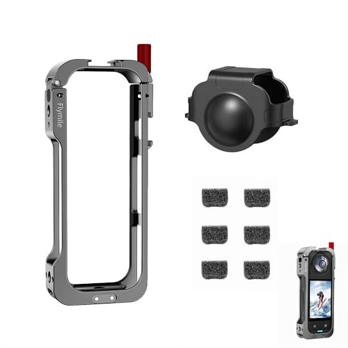 Kaninchenkäfig-Schutzhülle für Insta-360 X5, Metallrahmen-Erweiterungsadapterhalterung mit Objektivabdeckung und 6 Mikrofon-Windschutz, Kaltschuh, 1/4-Zoll-Schraubhalterungen und Basisschnittstelle Kaninchenkäfig-Schutzhülle für Insta-360 X5, Metallrahmen-Erweiterungsadapterhalterung mit Objektivabdeckung und 6 Mikrofon-Windschutz, Kaltschuh, 1/4-Zoll-Schraubhalterungen und Basisschnittstelle von BBASILIYSD
