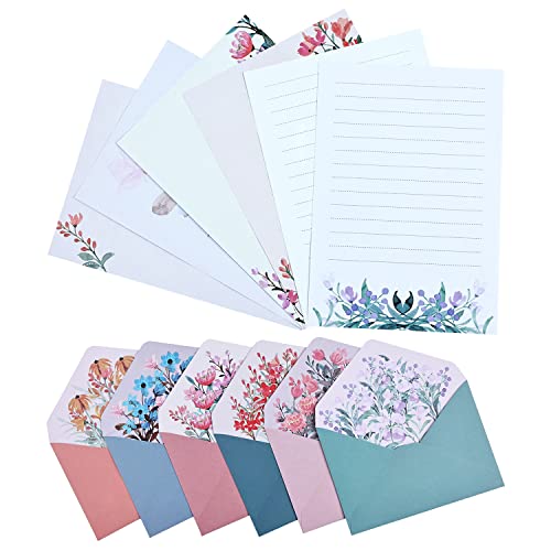 BBLIKE Briefumschlag Briefpapier Set Schreibpapier mit Umschlägen,Briefpapier und Umschläge, Enthält Briefpapier Umschlägen Sticker für Herstellung von Einladung, Geschenk (36 Sücke) von BBLIKE