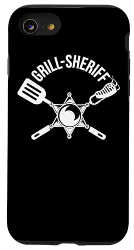 BBQ Barbecue Grill-Sheriff Smoker-Grills Griller grillen Hülle für iPhone SE (2020) / 7 / 8 von BBQ-Grill Restaurant Zubehör Geschenke Shirts