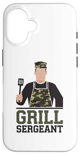 Grill Sergeant Camo BBQ Pun Backyard Kings Vatertag Hülle für iPhone 16 Grill Sergeant Camo BBQ Pun Backyard Kings Vatertag Hülle für iPhone 16 von BBQ Humor Patrol for Backyard Grill Commanders