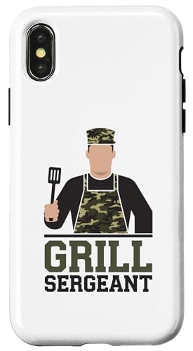 Grill Sergeant Camo BBQ Pun Backyard Kings Vatertag Hülle für iPhone X/XS Grill Sergeant Camo BBQ Pun Backyard Kings Vatertag Hülle für iPhone X/XS von BBQ Humor Patrol for Backyard Grill Commanders