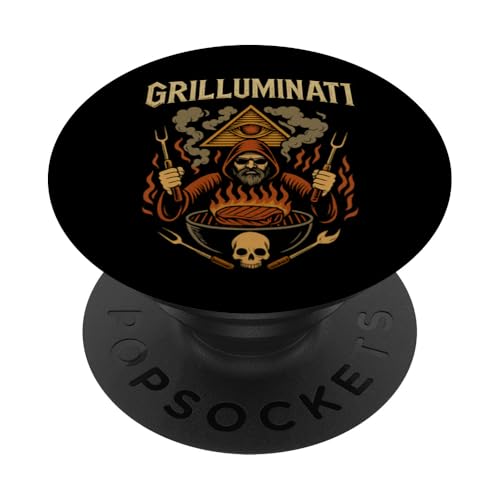 Grilluminati – Lustiger Grillen Männer Spruch PopSockets Klebender PopGrip Grilluminati – Lustiger Grillen Männer Spruch PopSockets Klebender PopGrip von BBQ MADBOY
