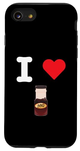 I Love BBQ Sauce Barbecue Gewürz Marinade Grillfleisch Hülle für iPhone SE (2020) / 7 / 8 von BBQ Sauce Lovers Goods