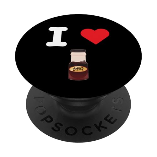 I Love BBQ Sauce Barbecue Gewürz Marinade Grillfleisch PopSockets Klebender PopGrip I Love BBQ Sauce Barbecue Gewürz Marinade Grillfleisch PopSockets Klebender PopGrip von BBQ Sauce Lovers Goods