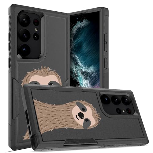 Schutzhülle für Samsung S23 Ultra Faultier Samsung Galaxy S23 Ultra, niedliche S23 Ultra Hüllen und Abdeckungen 6,8 Zoll Heavy Duty Slim Silikon Dünn Rugged Schutzhüllen Galaxy S23ultra von BBSujane