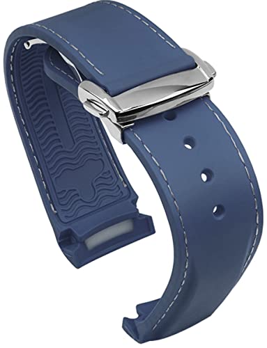 BBZ 20mm 22mm Uhrenarmband aus Gummi mit gebogenem Ende Kompatibel mit Omega Seamaster 150/300/600 Speedmaster Planet Ocean Sports Silicone Strap Bracelet BBZ 20mm 22mm Uhrenarmband aus Gummi mit gebogenem Ende Kompatibel mit Omega Seamaster 150/300/600 Speedmaster Planet Ocean Sports Silicone Strap Bracelet von BBZ