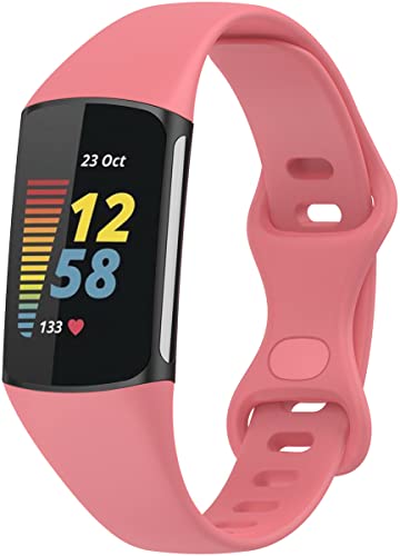 BBZ Charge 6 Armband,Charge 5 Armband,Weiches Sport-Silikon-Uhrenarmband, Ersatzarmband, Armband, Schlaufe, kompatibel mit Fitbit Charge 5 Activity Tracker BBZ Charge 6 Armband,Charge 5 Armband,Weiches Sport-Silikon-Uhrenarmband, Ersatzarmband, Armband, Schlaufe, kompatibel mit Fitbit Charge 5 Activity Tracker von BBZ