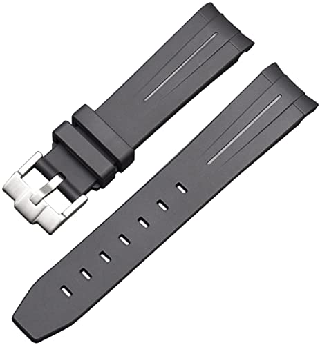 BBZ Weiches Gummiband Neues Silikon-Uhrenarmband Kompatibel mit Omega X Swatch Moon Watches Men Women 20mm Curved End Rubber Wrist Band von BBZ