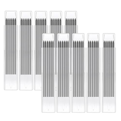 BCENG 60 Stück Bleistiftminen für Zimmermannsbleistift Tischler Bleistift Ersatzminen 2.8 mm für Architekt Zeichnen Solide Tieflochmarker Konstruktion Bleistift Ersatz Blac BCENG 60 Stück Bleistiftminen für Zimmermannsbleistift Tischler Bleistift Ersatzminen 2.8 mm für Architekt Zeichnen Solide Tieflochmarker Konstruktion Bleistift Ersatz Blac von BCENG