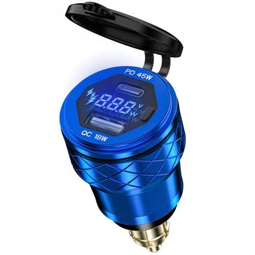 Hella Din USB Steckdose 12V für BMW Motorrad, 45W PD & 18W QC 3.0 EU Stecker Wasserdicht Aluminium Zigarettenanzünder Adapter USB C Einbaubuchse für 12V-24V BMW KTM Ducati Triumph Motorrad Hella Din USB Steckdose 12V für BMW Motorrad, 45W PD & 18W QC 3.0 EU Stecker Wasserdicht Aluminium Zigarettenanzünder Adapter USB C Einbaubuchse für 12V-24V BMW KTM Ducati Triumph Motorrad von BCEY