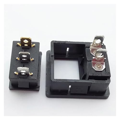 BCGRZWNG 4er-Pack Netzschalter und Steckdosenverbinder, Wippschalter, 3-poliger oder 4-poliger Schalter(3pins Switch) von BCGRZWNG