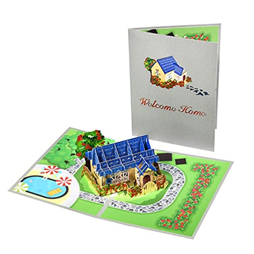 3D House Pop Up Grußkarte Einzugskarten mit Umschlag für alle Anlässe Umzugsparty Grußkarte von BCIOUS