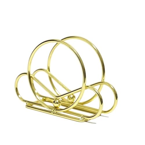 Papierhandtuch-Box. Vertikale Papierhandtuchklammer aus Eisen, Serviettenklammer aus Metall, Café, Hoteltafel, Büroklammer, Esstisch-Aufbewahrungsregal, Papierhandtuchhalter, Taschentuchhalter(Gold) von BCJMKDX