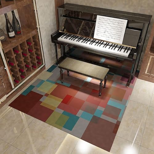 Schlagzeugteppich, Musikteppich mit rutschfester Unterseite, schalldicht for Klavier, Aufnahmeraum, Studio – 80 x 160 cm(I) von BCJMKDX