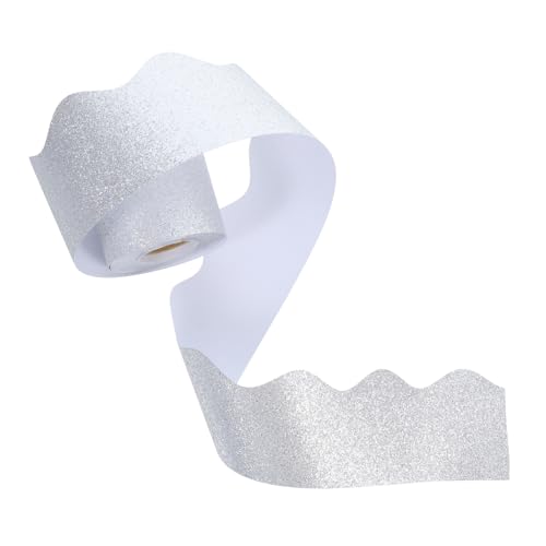 BCOATH 1 Roll Glitzernder Klassenzimmer Blackboard Border Decal Austauschbares Bulletin -brettverkleidung Stilvoller Papierborderpapier Austauschbares Bulletin Board Grenze von BCOATH
