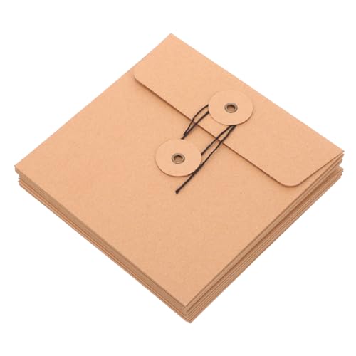 BCOATH 10Stücke Kraftpapier CD Hüllen Robuste Aufbewahrungstaschen für Dvds für Zuhause Büro und Schule Langlebig und Praktisch für Langfristige Nutzung von BCOATH