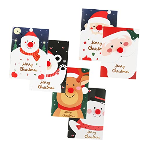 BCOATH 6 Stück Weihnachtskarten Weihnachtsgrußkarten Geschenknachrichtenkarten Weihnachtssegenkarten Weihnachtsnachrichtenkarten Feiertagsnachrichtenkarten Feiertagsgrußkarten von BCOATH