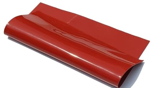 1 mm/2 mm rote/schwarze Silikonkautschukplatte, 250 x 250 mm, schwarze Silikonplatte, Gummi matt, Silikonfolie for Hitzebeständigkeit (Color : Red, Size : 1.5mm) von BCOMFY