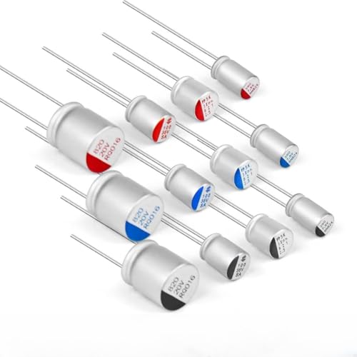 10PCS Feste Kondensator Motherboard 2,5 V 3V 6,3 V 7,5 V 10V 16V 100UF 270UF 470UF Grafikkarte Feste Kondensatoren (Size : 6.3V470UF 6x8) von BCOMFY