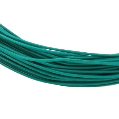5M UL1007 PVC-Kabelleitung aus verzinntem Kupfer mit einem Kern, 14/16/18/20/22/24/26 AWG, Schwarz/Weiß/Rot/Gelb/Grün/Blau/Orange (Color : Green, Size : 14AWG) von BCOMFY