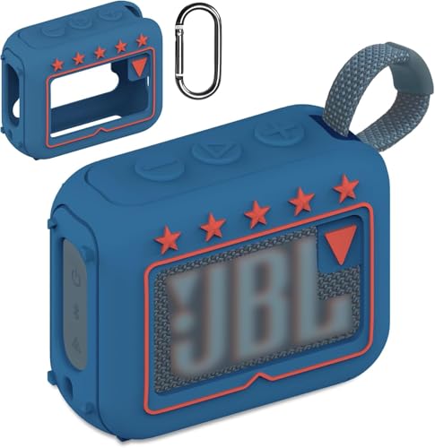 BCWEGION Silikon Schutzhülle Abdeckung für JBL GO 4 Portable Bluetooth Lautsprecher, weiche Schutzhülle für JBL GO 4 Portable Bluetooth Lautsprecher Zubehör (nur Fall) von BCWEGION