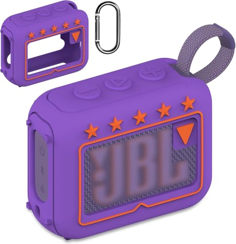BCWEGION Silikon Schutzhülle Abdeckung für JBL GO 4 Portable Bluetooth Lautsprecher, weiche Schutzhülle für JBL GO 4 Portable Bluetooth Lautsprecher Zubehör (nur Fall) von BCWEGION