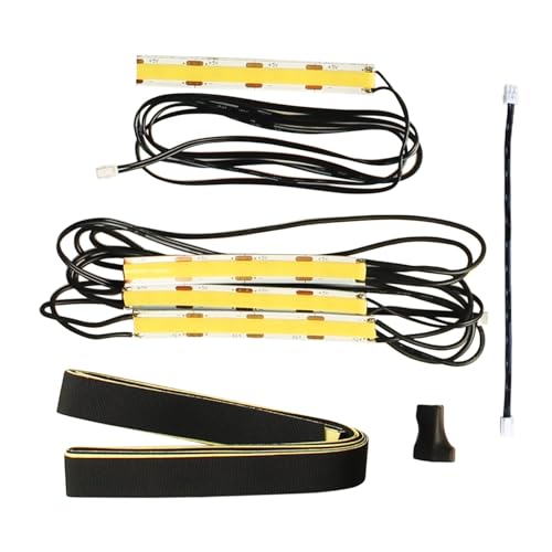 BCMZAMD Bambuolab P1P P1S 3D Drucker Zubehör - 5V 12W Upgraded COB LED Strip Lightt: 3 Segment Lightt - 1 Abschnitt Strip Lampp und Y Splitter Fit Stock Bar Plug and Play von BCZAMD
