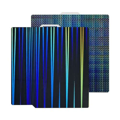 BCZAMD 3D Drucker H1H Plattform für Bambuo lab X1C X1 X1E P1P P1S Bauplatte: 257×257mm Doppelseitiger Flext Phantom Beam und abnehmbarem Hologramm Federstahlblech ohne Magnettic Sticker von BCZAMD