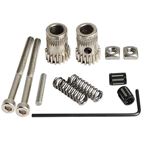 BCZAMD 3D-Druckerzubehör MK2 /MK2.5 /MK3 Teile Extruder-Antriebsradsatz Doppelzahnräder Stahlriemenscheibensatz Zahnräder Extrusionsrad für Prus i3 DIY von BCZAMD