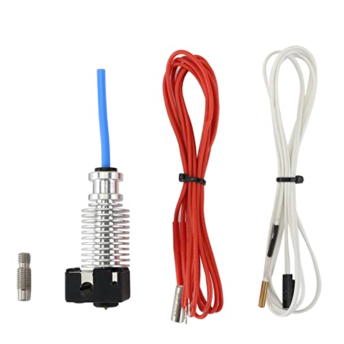 BCZAMD 3D Hotend Kit Prusaa MK3 MK3S MK3S+ MMU2S Ersatz Extruder Teile Hotend zusammengebaut 3D-Drucker enthalten Messing Düse V6 Heatbreak Heatsink Heizpatrone Thermistor Heizelement Block PTFE Rohr von BCZAMD