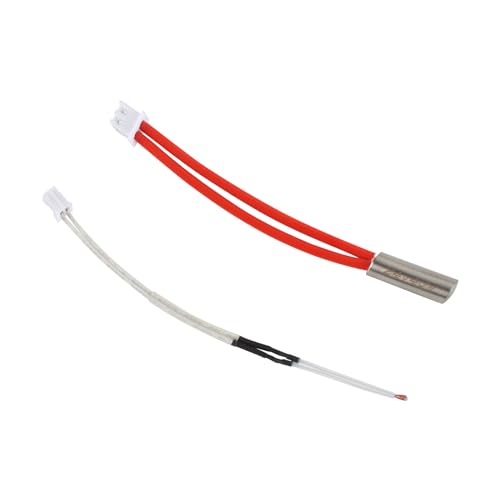 BCZAMD Eleg Neptu3 Pro 3D Drucker Temp Sensor Kits - 24V 40W Φ6X20mm XH2.54 Heizpatrone und Glas versiegelt NTC 100K 3950 PH2.0 2Pin Thermistor: Heizwerkzeug für Hotend Extruder J-Kopf Montageblock von BCZAMD