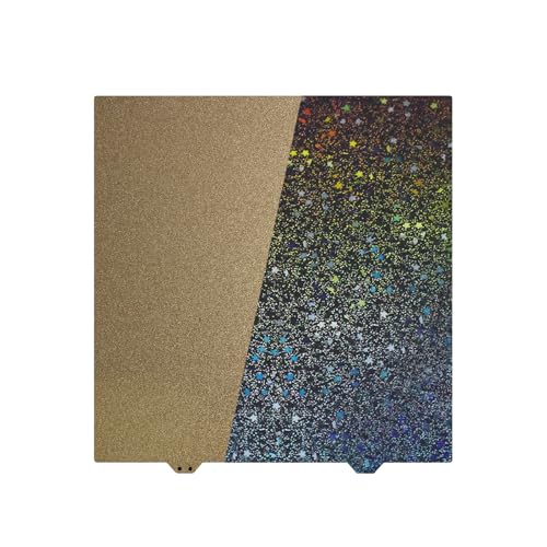 BCZAMD Ender 5 Plus Upgraded 3D Drucker Plattform - Nur 377x370mm Doppelseitige Druckplatte: Bunte PEY und strukturierte PEI Oberfläche Federstahlblech Ersatz Geeignet für Druck Filament 1.75mm PLA von BCZAMD