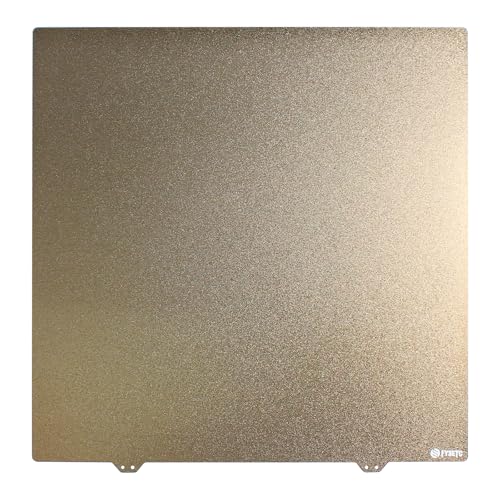 BCZAMD Flexible 3D Drucker Bauplatte 430X430mm Druckbett: Dual Sides Powder Gold PEI Coating Spring Steel Sheet für Anycubi Kobra2 Max und Elego Neptune 4 Max 3D Druckplattform ohne Magnettische Basis von BCZAMD