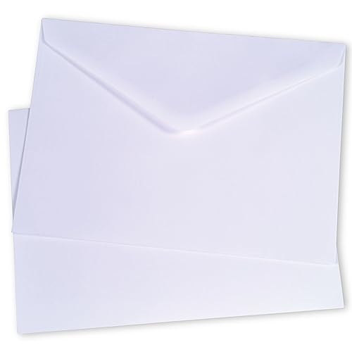 30 weiße Briefumschläge C5 für A5 Karten gummiert Diamantklappe von BCreativetolearn
