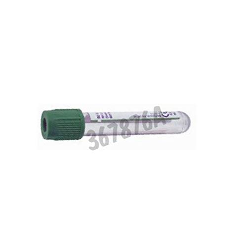 BD Medical 367876 Vacutainer PET Tube, Natriumheparin für Plasma Analyse, grüner Verschluss, Etiketten, Papier, 13 mm Ø, 100 mm Länge, 6 ml, 100 Stück von BD MEDICAL