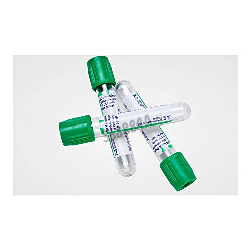 BD Medical 368884 Vacutainer PET Rohr für Plasma (Lithium Liter), grüner Verschluss, Etiketten, Papier, 4 ml, 100 Stück von BD MEDICAL