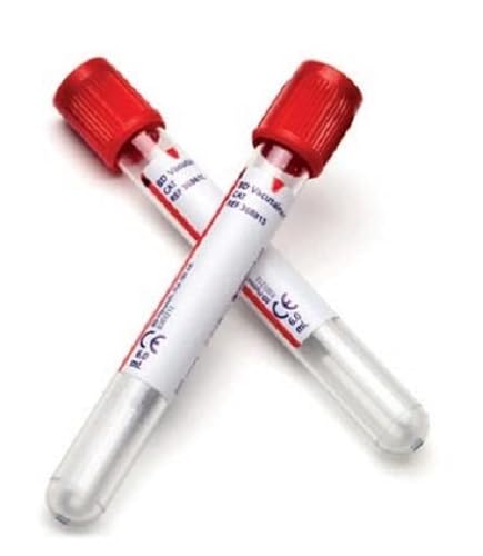 BD Medical 369032 Vacutainer PET Tube Cat (Silice) mit Aktivator zur Gerinnung, roter Verschluss, Etikett, Papier, 4 ml, 100 Stück von BD MEDICAL