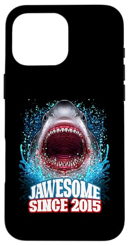 10. Geburtstag Jawesome Seit 2015 Shark 10 Jahre alt Hülle für iPhone 16 Pro Max 10. Geburtstag Jawesome Seit 2015 Shark 10 Jahre alt Hülle für iPhone 16 Pro Max von BDAZ