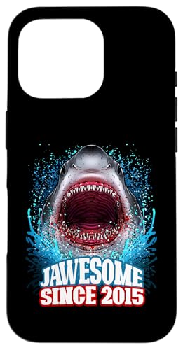 10. Geburtstag Jawesome Seit 2015 Shark 10 Jahre alt Hülle für iPhone 16 Pro von BDAZ