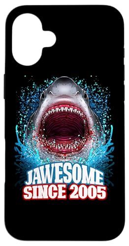 20. Geburtstag Jawesome Seit 2005 Shark 20 Jahre alt Hülle für iPhone 16 Plus von BDAZ