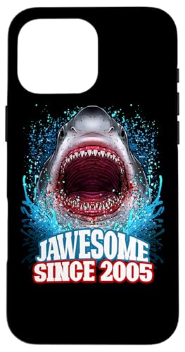 20. Geburtstag Jawesome Seit 2005 Shark 20 Jahre alt Hülle für iPhone 16 Pro Max von BDAZ