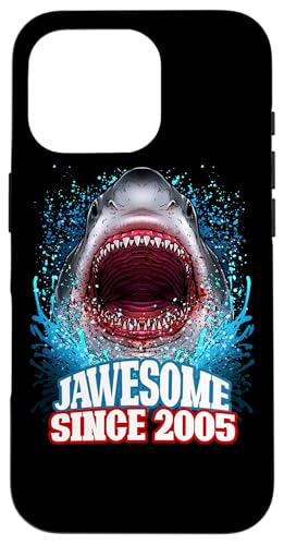 20. Geburtstag Jawesome Seit 2005 Shark 20 Jahre alt Hülle für iPhone 16 Pro von BDAZ