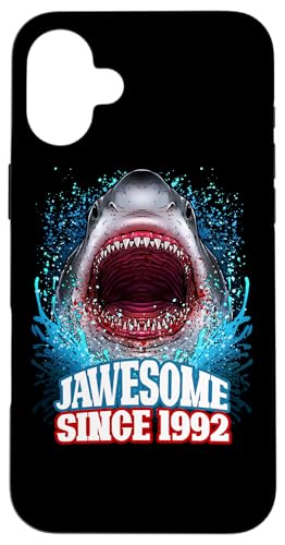 32. Geburtstag Jawesome Since 1992 Shark 32 Years Old Hülle für iPhone 16 Plus 32. Geburtstag Jawesome Since 1992 Shark 32 Years Old Hülle für iPhone 16 Plus von BDAZ