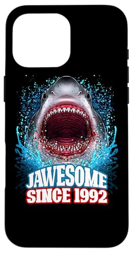 32. Geburtstag Jawesome Since 1992 Shark 32 Years Old Hülle für iPhone 16 Pro Max von BDAZ