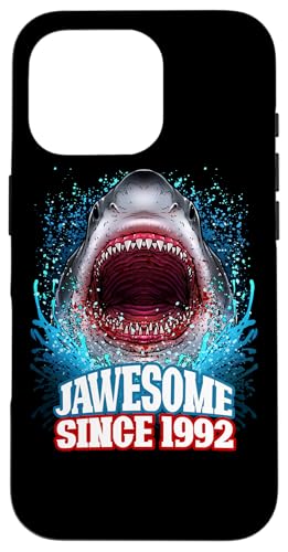 32. Geburtstag Jawesome Since 1992 Shark 32 Years Old Hülle für iPhone 16 Pro 32. Geburtstag Jawesome Since 1992 Shark 32 Years Old Hülle für iPhone 16 Pro von BDAZ